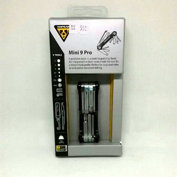 Topeak Mini 9 Pro 9 Precision Tools with Neoprene Bag TT2551B Black 73g