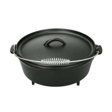 Ozark Trail 5qt Pre-Seasoned Nonstick Cast Iron Dutch Oven with Spiral Bail Handle