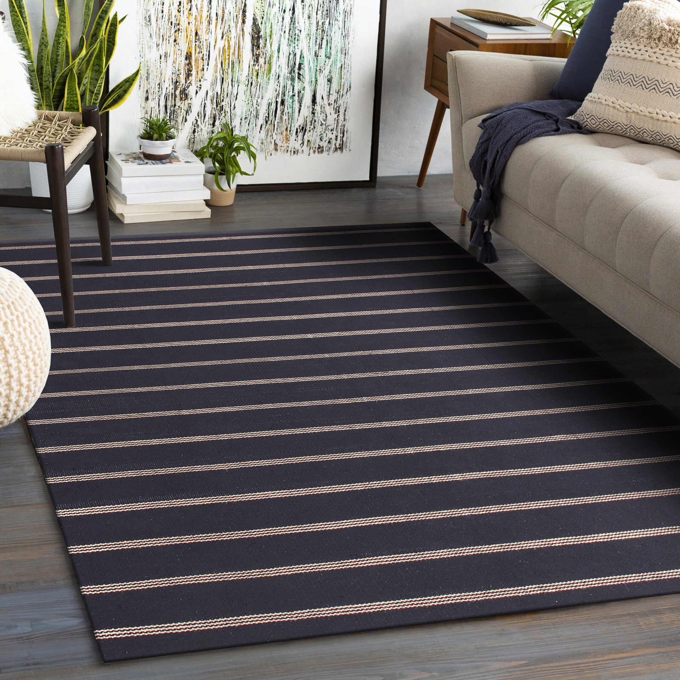 Ox Bay Striped Hand-Made Area Rug, 10' x 8'