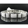 thumbnail image 2 of Men's Bracelet 12 CT Round Cut White Moissanite 14K White Gold Plated, 2 of 4