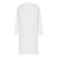 thumbnail image 5 of IROINNID Formal Dress for Women Wedding Guest Evening Night Party Dress Elegant Plus Size Dress Round-Neck Sundresses Knee Long Sleeve Dress,White, 5 of 5