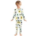 thumbnail image 6 of FORMRS Long Sleeve Top and Pants Pajama Set for Niños 2-Piece Sleepwear, Sizes 18M-8Y, White Flower, 6 of 6