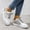 White, variant on XIAQUJ Women Leather Shoes Sequins Flat Casual Small White Shoes Waterproof Leather Casual Shoes Women's Fashion Sneakers White 7.5(39)