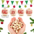 thumbnail image 2 of Perlas de madera Yookeer, 2 cm, 100 unidades, palabras navideñas, bricolaje, 2 of 7