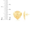 thumbnail image 3 of Floreo 10k Yellow Gold Solid Nugget Heart Earrings, 3 of 3