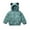 Black, variant on Toddler Coats For Boys Girls Solid Color Hooded Puffer Jacket Zipper Thicked Warm Padded Coat With Pockets Cute Printed Pattern Snowsuit Fall And Winter Windproof Outwear