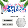 thumbnail image 2 of 1 Pcs 2D Flat License Plate Covers & Frames, Jesus is my Lord For Decorative Front, Waterproof For Decoration Aluminum License Plate Covers & Frames Cover For Men Women, 12" X 6", 2 of 7