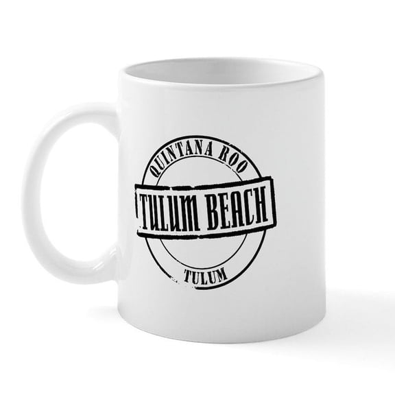 CafePress - Tulum Beach Title Mug - 11 oz Ceramic Mug - Novelty Coffee Tea Cup
