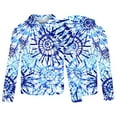 thumbnail image 3 of Sudadera informal con capucha y estampado de teñido anudado y media cremallera para hombre Pompotops oipoqjl52195, 3 of 5
