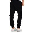 thumbnail image 6 of HOWPAY Cargo Sweatpants for Men Elastic Waist Jogger Pants with Pockets Solid Color Stretch Baggy Drawstring Loose Fit Lounge Athletic Pants Black XL, 6 of 7