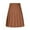 Orange, variant on Women's Pleated Skirts Vintage Solid Color Knee-Length Long Skirts High Waist Casual Mid Length A-Line Skirts