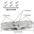thumbnail image 2 of 6 bisagras planas plegables para puerta de gabinete, máquina de coser de mesa; bisagra abatible plegable de aleación de zinc, bisagra superior abatible con tornillos, plateada, 2 of 5