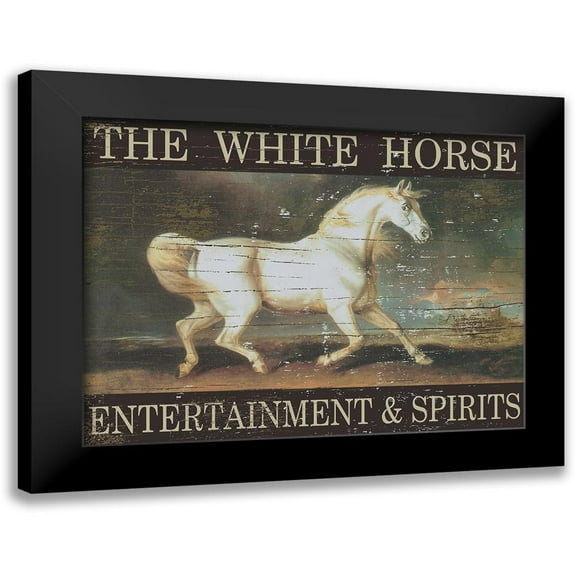 Jacobs, Billy 14x12 Black Modern Framed Museum Art Print Titled - White Horse