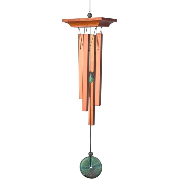 Woodstock Chimes Signature Collection, Woodstock Turquoise Chime, Small (21'') Decor Designs Wind Chimes for Outdoor, Patio, Home or Garden Décor (WTBR)