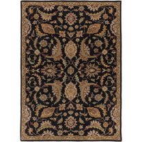 BoutiqueRugs Blomkest Traditional Area Rug - Black, Camel, Beige - 6' x 9'