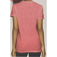 thumbnail image 2 of FELINA Ladies' Slub Jersey V-Neck Short Sleeve Top, Pink Chateau Rose XL, 2 of 2