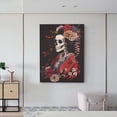 thumbnail image 6 of Xecao Geisha Skeleton With Flowers for Ready-to-Hang Canvas Art 12x16 Inches - Waterproof HD Print Solid Wood Frame for Gifting,Vertical, 6 of 8