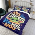 thumbnail image 3 of Yoda Baby Themed Bed Sheet Set Three Piece Set 53x79 Inches Comfortable And Skin Friendly Unique Design Creating A Star Studded Night, 3 of 6