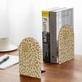 thumbnail image 5 of Susaid Gold Drops Print Wooden Bookends Decorative Book Ends for Shelves Heavy Books Holder Organizer Non-Slip Desk Book End for Kids Room Office School 1 Pairs, 5 of 8