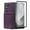 Deep Purple, variant on Dteck Wallet for Samsung Galaxy Z Fold 5 Case with Built-in Glass Screen Protector, Soft PU Leather Card Holder Flip Kickstand Protective Case for Z Fold 5 5G,Black