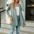 thumbnail image 4 of qolati 2023 Fall Cardigan for Women Trendy Solid Color Cable Knit Open Front Cardigans Jackets Lightweight Casual Loose Flowy Sweater Outwear, 4 of 7