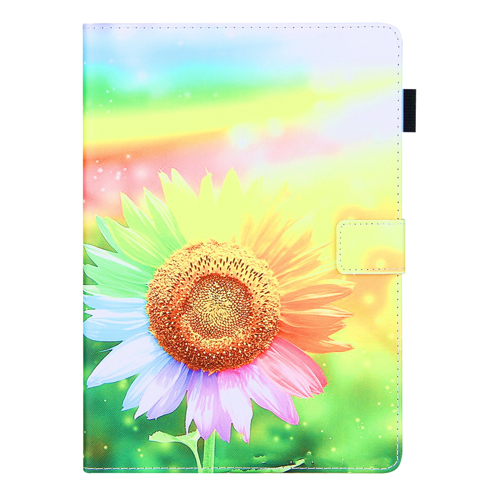 Allytechgroup Stunning iPad Air 11 Case 2024, Apple iPad Air 11 Inch Cover Case, Stylish Pattern Shockproof Bumper with Multi Angle Stand, Pencil Holder and Card Slots,Sunflower