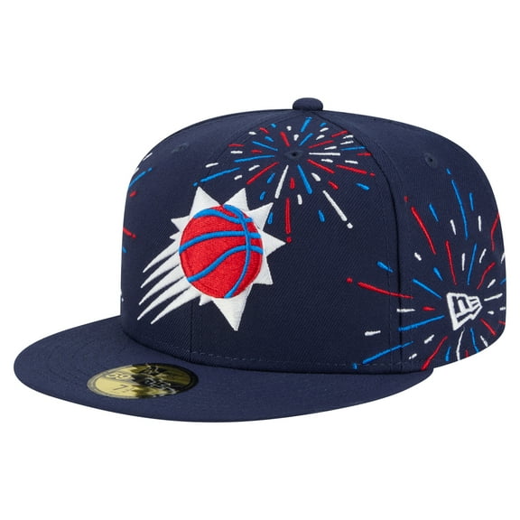Men's-New Era Navy Phoenix Suns Americana Fireworks 59FIFTY Fitted Hat