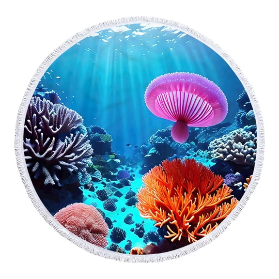 Beach Towels Round Printed Microfiber Beach Towel Super Lightweight Colorful Bath Towel Sandproof Beach Blanket Beach Mat Multi-Purpose Towel For Travel Swimming Pool on Clearance