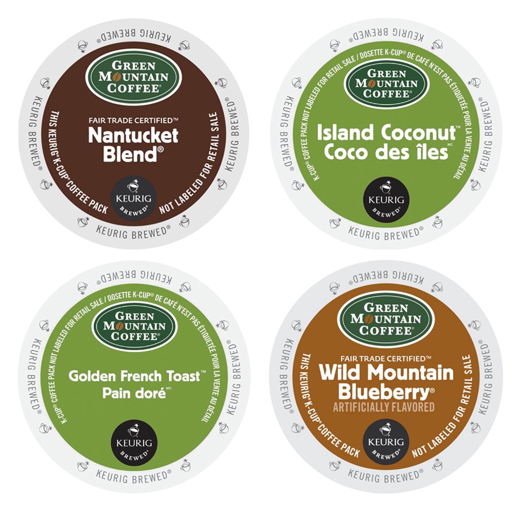 Green Mountain Special Flavored Collection of Coffees, 4 Flavors to Sweep You off