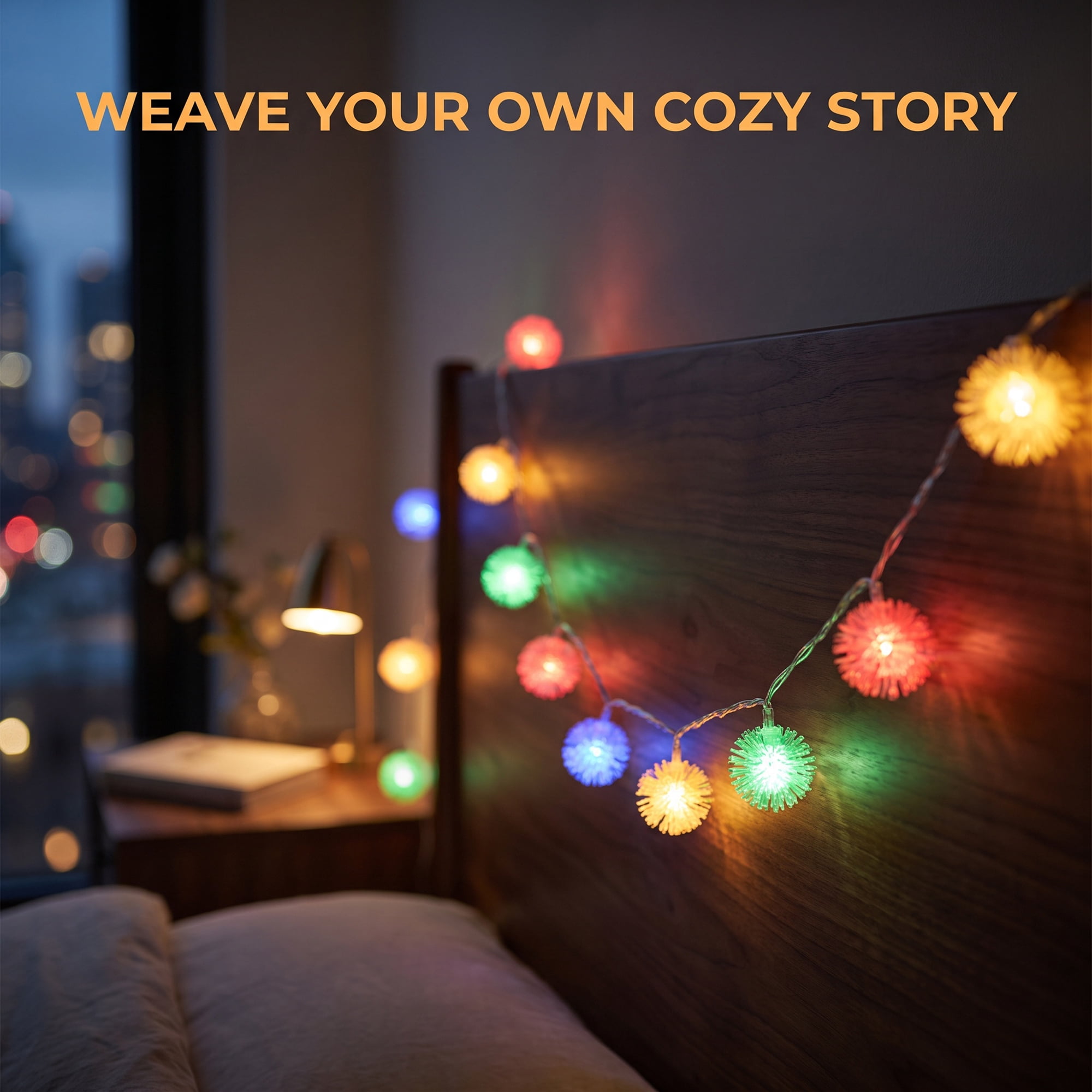 Unique Bargains Lights for Cozy Modern Fairy Lamps 4.9 ft Colorful Battery Operated