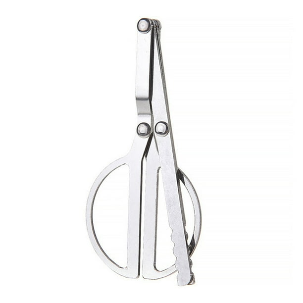 Pinza para leña al aire libre con pinza de carbón plegable de acero inoxidable para leña