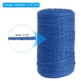 thumbnail image 2 of Uxcell 3 mm x 218 Yard Macrame Cord Soft Cotton Colored Crafts Yarn Rope Sapphire Blue, 2 of 7