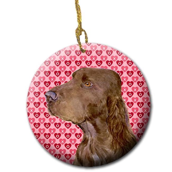 2.81 x 2.81 in. Field Spaniel Ceramic Ornament