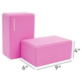 thumbnail image 2 of BalanceFrom Set of 2 High Density Yoga Blocks, 9"x6"x4" Each, 2 of 5