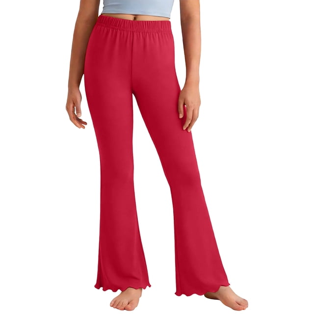 Trajes de Pantalones de Boda Niños Pequeños Niños de Moda Lindo Dulce Elasticidad Pantalones, Pantalones de Color Sólido Leggings para Niñas Edades 4-16 Años