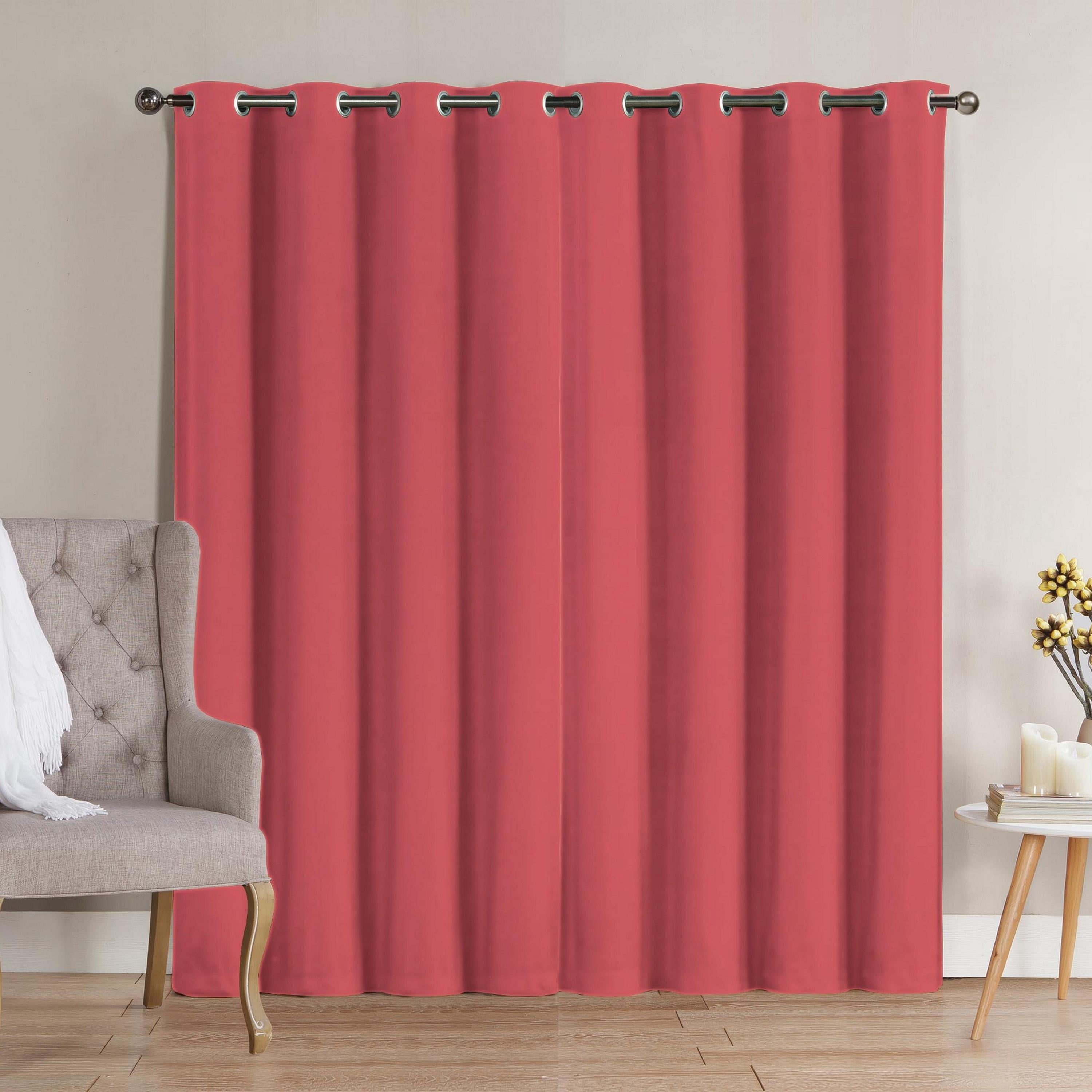 VCNY Home Neil Coral Solid Grommet Blackout Curtain Panel, 52" x 90"