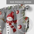 thumbnail image 6 of Merry Christmas Farmhouse Short Window Curtain Valances, Snowman Farm Truck Xmas Balls Poinsettia Grey Rod Pocket Kitchen Valances for Living Room Bedroom Bathroom Cafe 54" x 18", 6 of 8