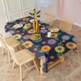 thumbnail image 3 of Pioneer Flower Floral Print Pattern Rectangle Tablecloth 60"x120", Waterproof Polyester Table Cloth, Wipeable Spillproof for Dining Camping Indoor Outdoor, 3 of 6