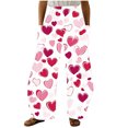 thumbnail image 2 of LEBONYARD Wide Leg Pants for Women,Womens Trousers High Waisted,Women Casual Printing Pockets Elastic Mid-Waist Comfortable Wide-Legged Loose Pants Multicolor XXL, 2 of 5