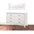 thumbnail image 4 of HomeRoots 490485 38 x 63 x 17 in. White Finish Manufactured Wood Six Drawers Standard Dresser, 4 of 5