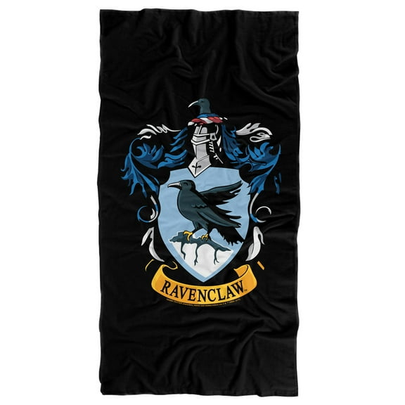Harry Potter Ravenclaw Crest Black Officially Licensed Beach Towel 30' X 60'