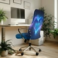 thumbnail image 3 of Renewold Dolphin Love Blue Computer Office Chair Cover Spandex Office Chair Cover Rotating Chair Slipcover Dustproof High Back Computer Chair Cover for Pets Dogs Cats, L, 3 of 7