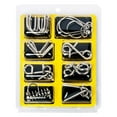 thumbnail image 1 of CNKOO 8Pcs Metal Wire Toys Set Chain Ring Link Interlock Game Intelligence Buckle Lock Toy for Kids Adults, 1 of 9