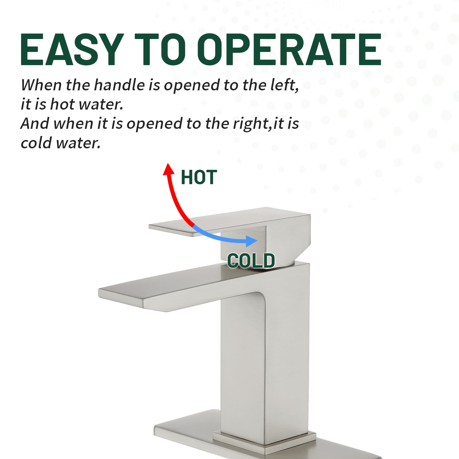 Cobbe Single-Handle Bathroom Sink Faucet for Vanity Waterfall Spout Design Single-Hole Installation With Pop-Up Drain Brushed Nickel