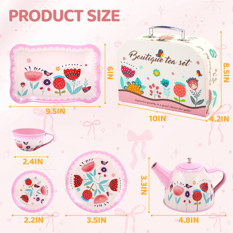 JoyStone Princess Tea Set, 19 Pieces with Carrying Case photo 6