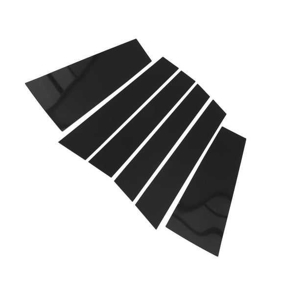 Unique Bargains 6 Pcs Door Pillar Window Trim for Toyota Highlander 2015-2021 Black