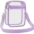 thumbnail image 2 of Lohol Clear Purse Stadium Approved CrossBody Bag for Men and Women Light Purple-Small, 2 of 7