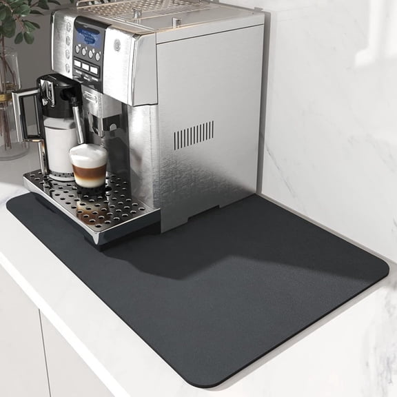 NATPLUS Diatomaceous Earth Coffee Mat, Super Absorbent & Quick Dry Kitchen Counter Pad, Waterproof Heat-Resistant Mat for Coffee Bar and Espresso Machine, Coffee Maker Mat