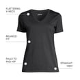 thumbnail image 4 of Lands' End Women's Petite Relaxed Supima Cotton V-Neck T-Shirt, 4 of 5
