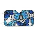 thumbnail image 7 of Haiem Blue and White Butterflies Car Windshield Sun Shade - Blocks UV Rays Sun Visor Protector, Sunshade to Keep Your Vehicle Cool, Universal Fit SUV Van Sedan-Medium, 7 of 7